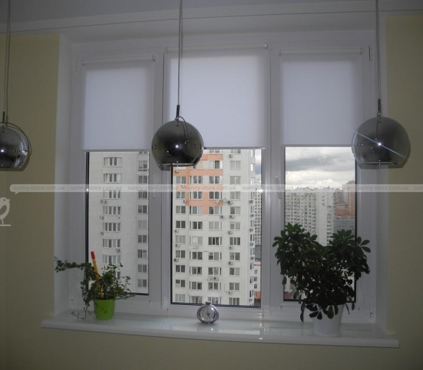 Satin White - тканевые ролеты Sunny Store - Фото 2123